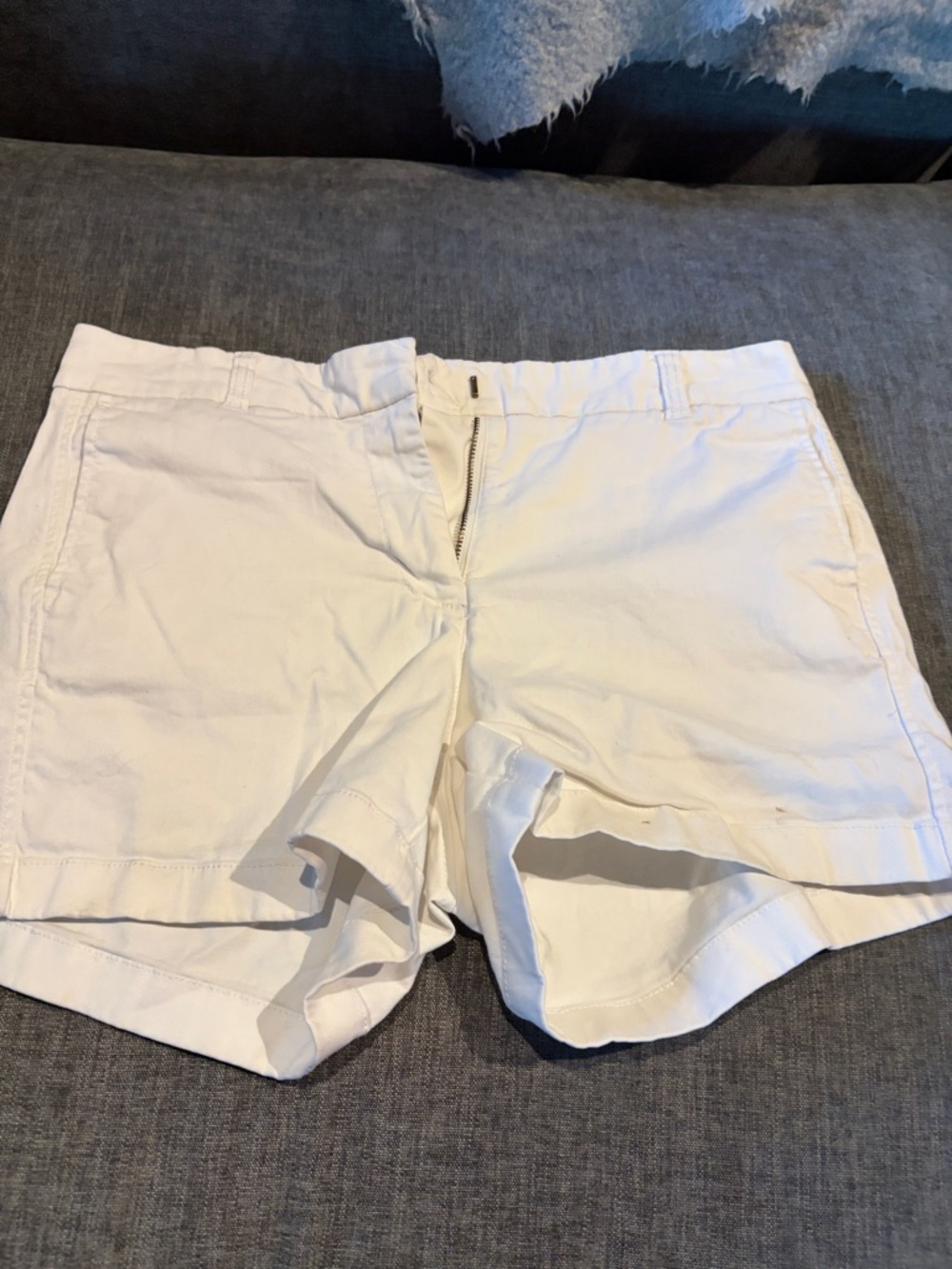 J. Crew White Cotton Bermuda Shorts